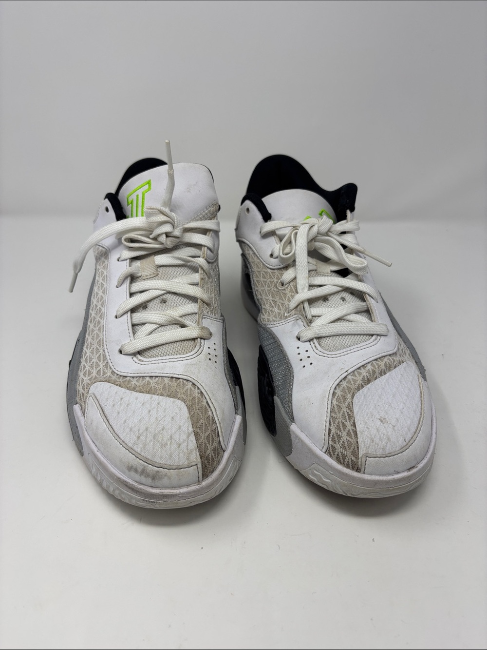 Nike Jordan Tatum | Men's Athletic Sneakers - White with Gray Accents 10.5